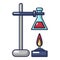 Chemical process icon, cartoon style