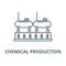 Chemical production vector line icon, linear concept, outline sign, symbol