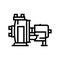 chemical pump engineer line icon vector illustration