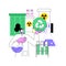 Chemical recycling abstract concept vector illustration.