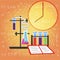 Chemical Research Equipment on Formulas Background