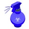 Chemical sprayer bottle icon isometric vector. Control pest