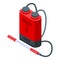 Chemical sprayer icon isometric vector. Control pest