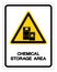 Chemical Storage Area Symbol, Vector Illustration, Isolate On White Background Label. EPS10