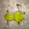 Chemical structural formula of adenine - DNA and RNA nitrogen base