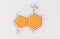 Chemical structural formula of adenine - DNA and RNA nitrogen base. 3D render