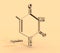 Chemical structural formula of thymine - DNA and RNA nitrogen base