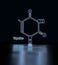 Chemical structural formula of thymine - DNA and RNA nitrogen base