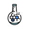 chemical synthesis engineer color icon vector illustration