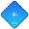 chemical table of the elements, Silicon illustration