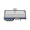 chemical tanker truck engineer color icon vector illustration
