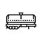 chemical tanker truck engineer line icon vector illustration