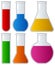 Chemical Test Tubes with Colorful Liquid