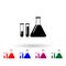 Chemical test tubes multi color icon. Simple glyph, flat  of medecine icons for ui and ux, website or mobile application