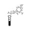 Chemical tube and oxytocin vector icon