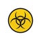 Chemical weapons symbol colored icon in flat