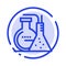 Chemicals, Reaction, Lab, Energy Blue Dotted Line Line Icon