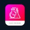 Chemicals, Reaction, Lab, Energy Mobile App Button. Android and IOS Line Version