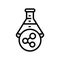 chemicals and solvents tool work line icon vector illustration