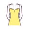 Chemise lingerie color line icon. Type of lingerie. Sleeping dress. Pictogram for web page, mobile app, promo. UI UX GUI design
