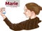 Chemist Marie Curie vector illustration