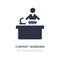 chemist working icon on white background. Simple element illustration from People concept