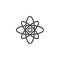 Chemistry atom line icon