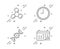 Chemistry dna, Time and Chemistry molecule icons set. Calendar graph sign. Vector