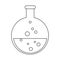 Chemistry flask glass symbol black and white