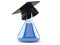 Chemistry flask with mortarboard