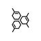 Chemistry formula structure icon. Line chemical molecule icon