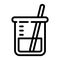 Chemistry glass icon, outline style