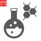 Chemistry glyph icon