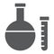 Chemistry glyph icon, school and education