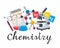 Chemistry Icon. A set of subjects for designating school discipline