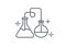Chemistry icon showing the distillation process of liquids