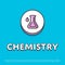 Chemistry icon with test tube