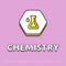 Chemistry icon with test tube