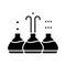 Chemistry industry black icon, concept illustration, vector flat symbol, glyph sign.