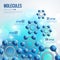 Chemistry Infographic with Blue Molecules design.