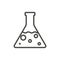 Chemistry lab icon vector. Line laboratory symbol.