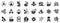 Chemistry lab icons. Chemical formula, Microscope and Medical analysis. Vector