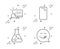 Chemistry lab, Smartphone and Search icons set. Yummy smile sign. Laboratory, Phone, Find file. Emoticon. Vector