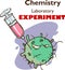 Chemistry laboratory experiment  bacteria syringe vector illustration