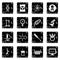 Chemistry laboratory icons set grunge vector