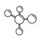 Chemistry molecule icon, outline style