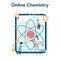 Chemistry online studying concept. Online course or webinar