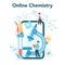 Chemistry online studying concept. Online course or webinar