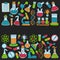 Chemistry Pharmacology Natural sciences Vector doodle set