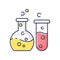 Chemistry RGB color icon